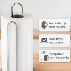 Porta Papel Toalha Guardanapo De Mesa Cromado - Imagem 3