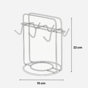 Suporte Organizador Para Xícaras E Pires De Café E Chá - Imagem 4