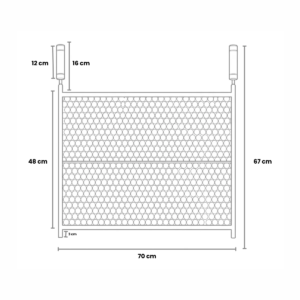 Grelha Moeda Para Churrasqueira 60 Cm X 48 Cm Aço Inox 304 - Imagem 4