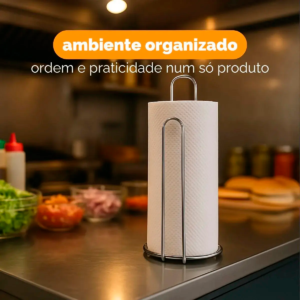 Porta Papel Toalha Guardanapo De Mesa Cromado - Imagem 5