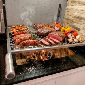 Grelha Moeda Para Churrasqueira 70 Cm X 48 Cm Aço Inox 304 - Imagem 7