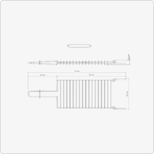 Grelha Dupla Abaulada Aço Carbono 70cm x 20 cm Churrasco Peixe Frango - Imagem 4