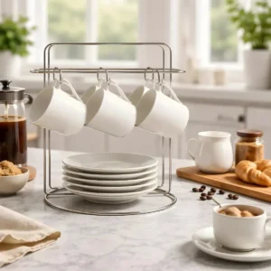 Suporte Organizador Para Xícaras E Pires De Café E Chá - Imagem 5