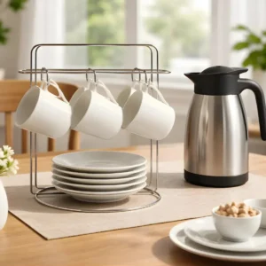 Suporte Organizador Para Xícaras E Pires De Café E Chá - Imagem 6