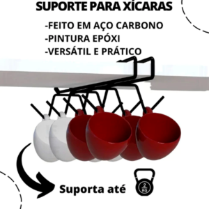 Suporte Organizador Para Xícaras Suspenso Armário 8 Xícaras - Imagem 5